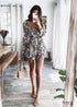 Mono bohemio floral de manga larga sin espalda Mia